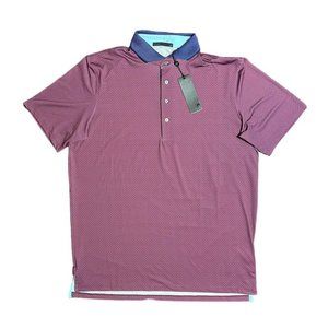 Greyson Shirt Men's Size Large Pattern Stretch Performance Casual Golf Polo